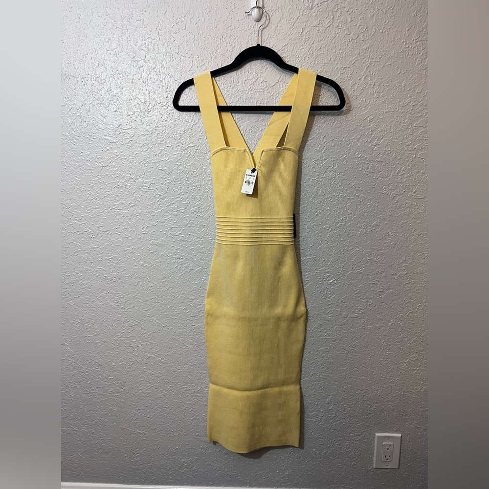 Express Size S Pencil Dress - new - yellow